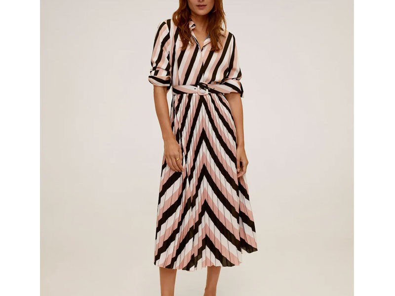 Geometric Print Midi Dress For Women