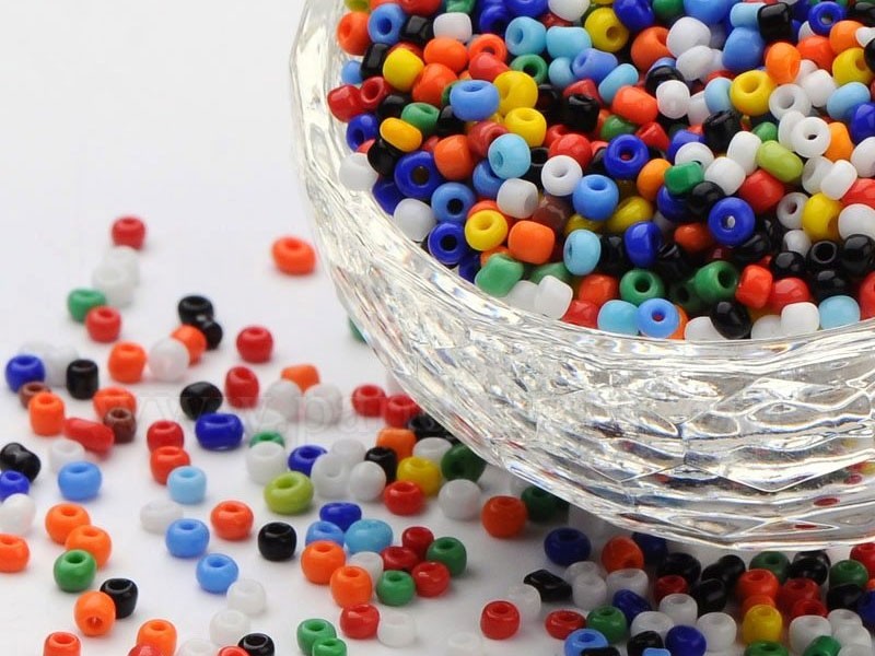 Glass Seed Beads Opaque Colour's Seed Round
