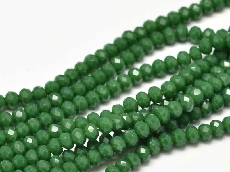 Faceted Rondelle Glass Beads Strands