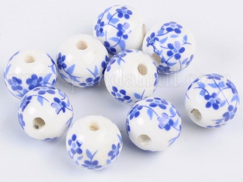 Handmade Printed Porcelain Beads