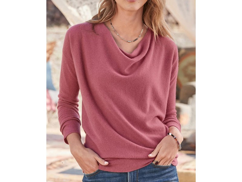 Misslook Red Long Sleeve Casual Top For Women