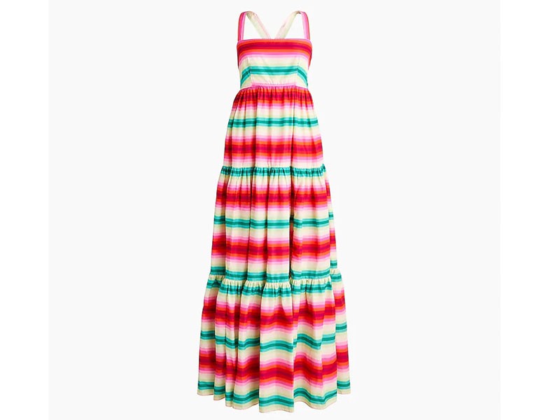 Tiered Maxi Dress In Stripe For Women