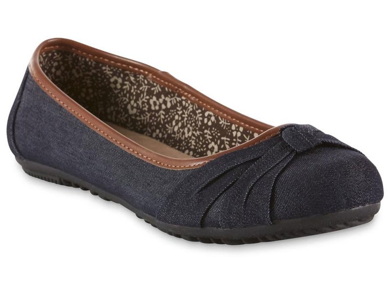 Basic Editions Women's Rabia Ballet Flat Denim Blue