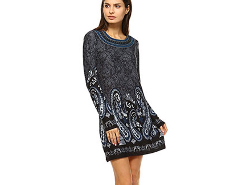 Women's White Mark Sandrine Embroidered Sweater Dress