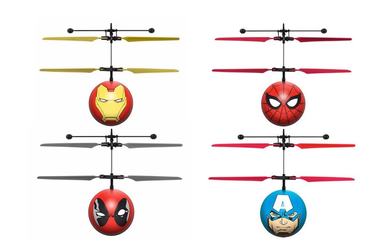 Marvel, DC, or Harry Potter Licensed Hand-Sensor Ball Helicopter