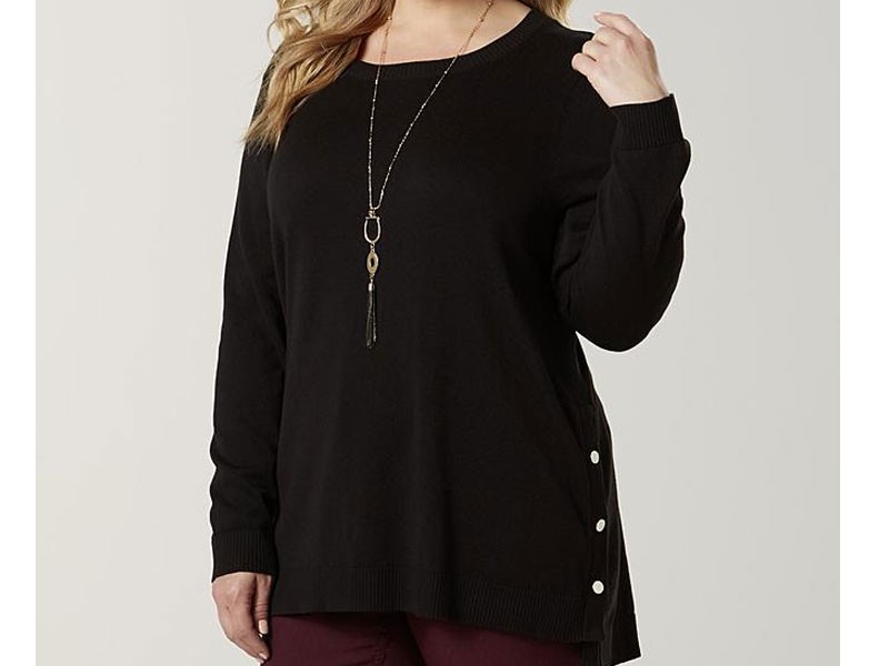 Simply Emma Women's Plus Embellished Sweater