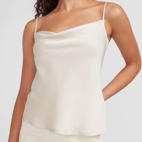 Satin Cowl Neck Cami Top For Women