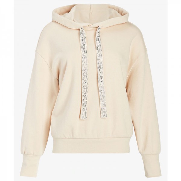 Express X You Embellished Drawstring Hoodie For Women