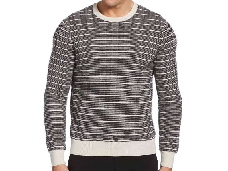 Plaid Crew Neck Sweater For Men