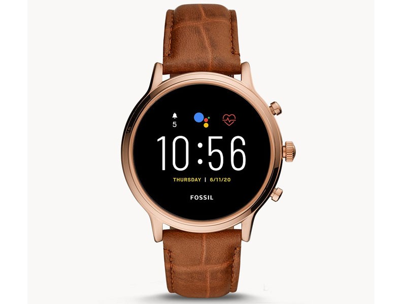 Fossil Gen 5 Smartwatch Julianna HR Brown Croco Leather