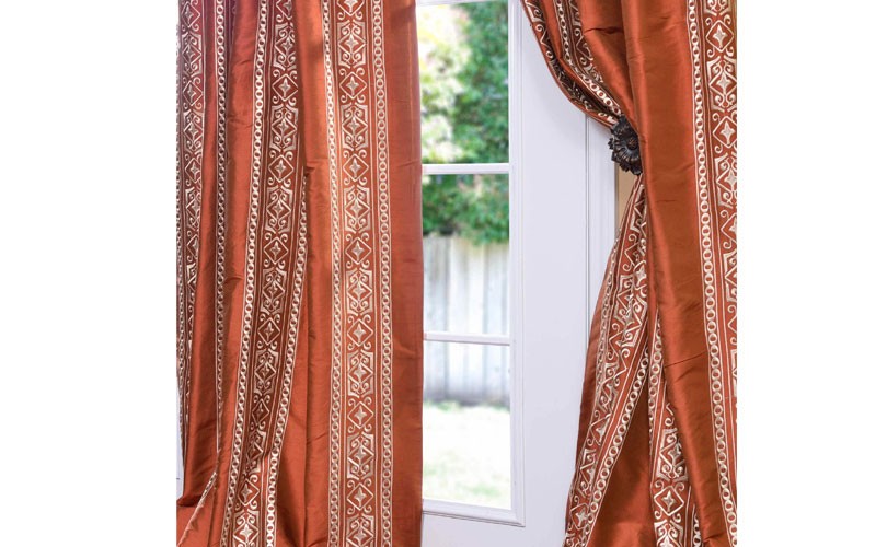Istanbul Cayenne Silk Curtain