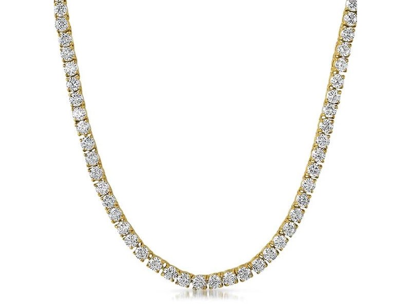 Men's Tennis Chain Yellow Gold