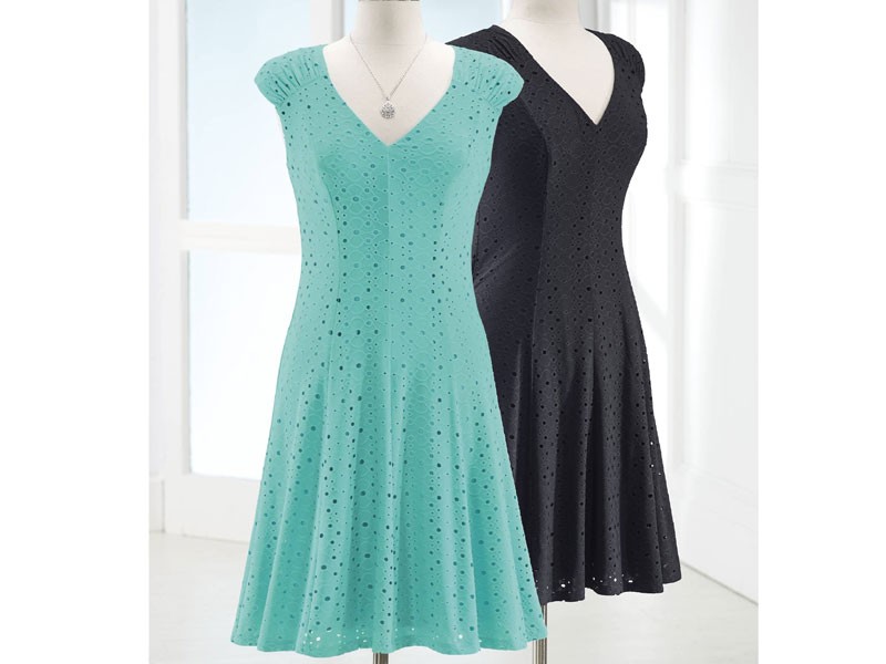 Women’s Knit Eyelet Dress