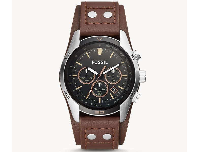 Fossil Men's Coachman Chronograph Brown Leather Watch