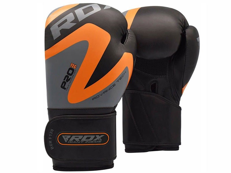 RDX F12 Training Boxing Gloves in Black Orange
