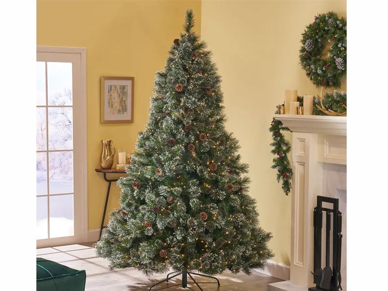 7ft Cashmere Pre-Lit, Unlit, or Multi-Colored Artificial Christmas Tree