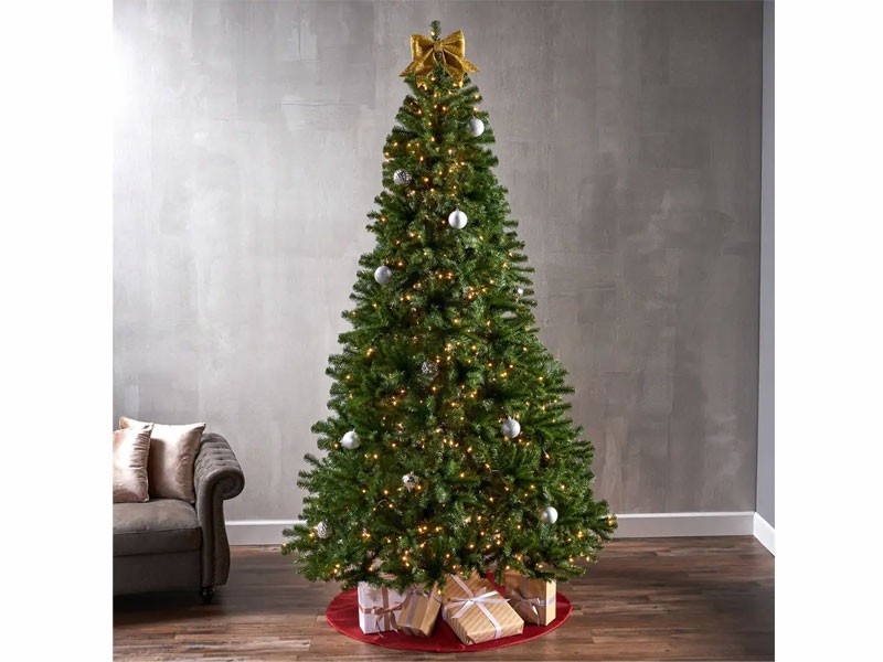 9-foot Noble Fir Pre-Lit String Light or Unlit Hinged Artificial Christmas Tree