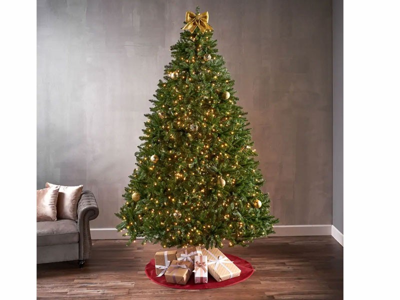 9-foot Norway Pre-Lit String Light or Unlit Hinged Artificial Christmas Tree