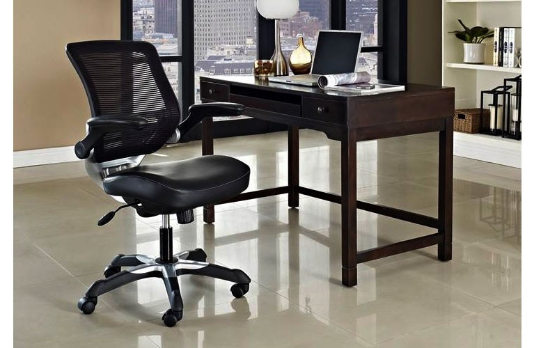 Edge Vinyl Office Chair In Black