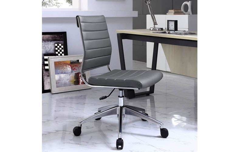 Jive Armless Mid Back Office Chair In Gray