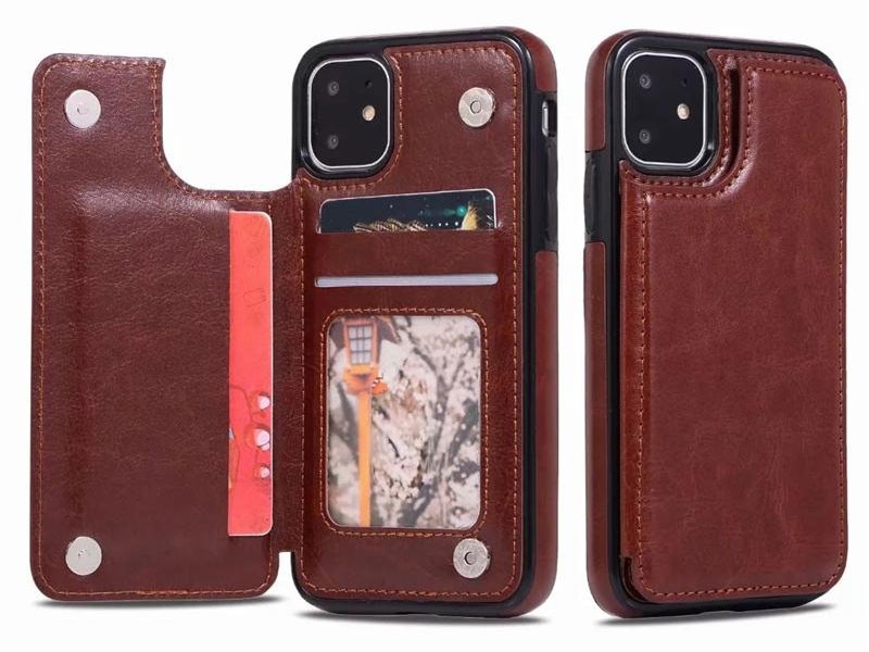 Luxury PU Leather Phone Case Cover Kickstand with Card Slots