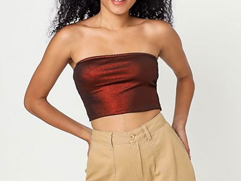 Lurex Bandeau Top For Women