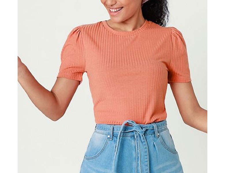 Textured Puff Sleeve Top For Women