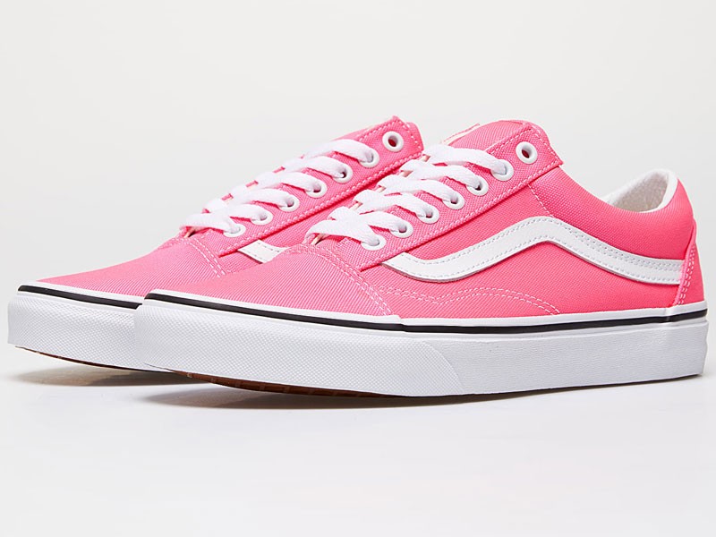 Vans Old Skool Neon Knockout Pink True White Sneakers For Men
