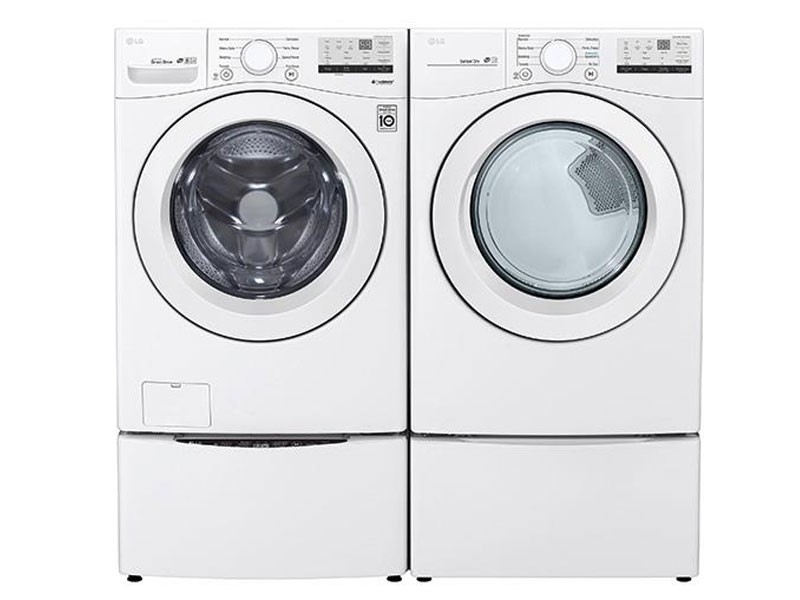 LG CuFt Front Load Electric Washer Electric Dryer With SmartDiagnosis