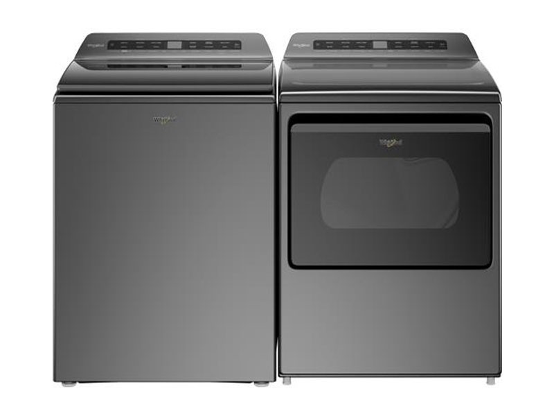 Whirlpool 4.8 CuFt Smart Top Load Washer & Smart Electric Dryer