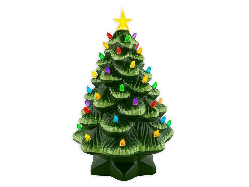Mr. Christmas Ceramic Lighted Nostalgic Green Christmas Tree
