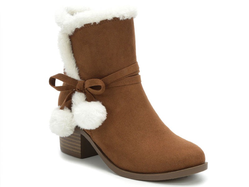 Girls' Nine West Little Kid & Big Kid Cyndees Mid Faux Fur Boots