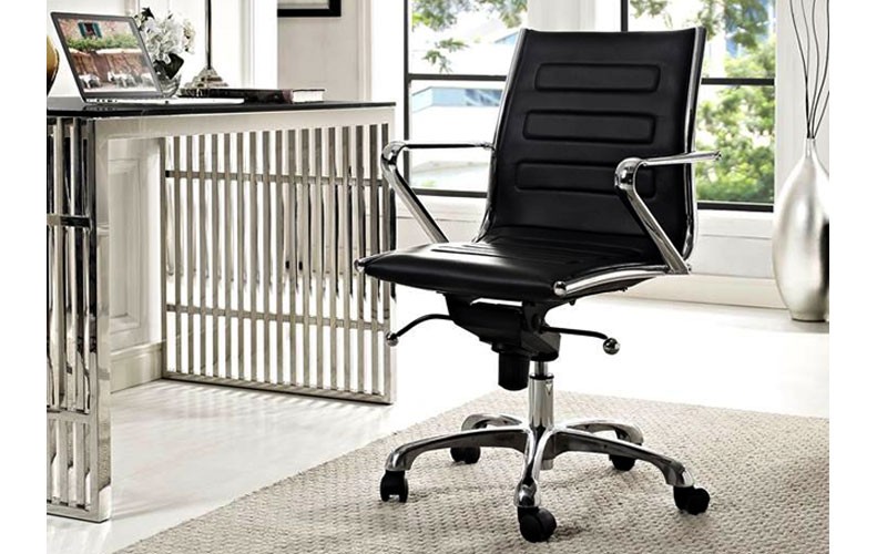 Ascend Mid Back Office Chair In Black