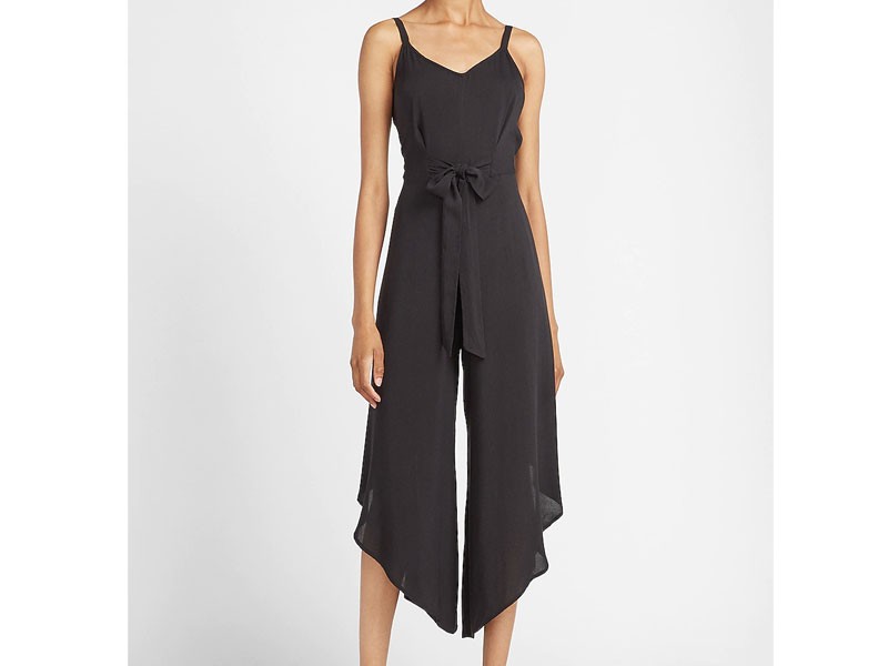 Asymmetrical Tie Front Jumpsuit For Women