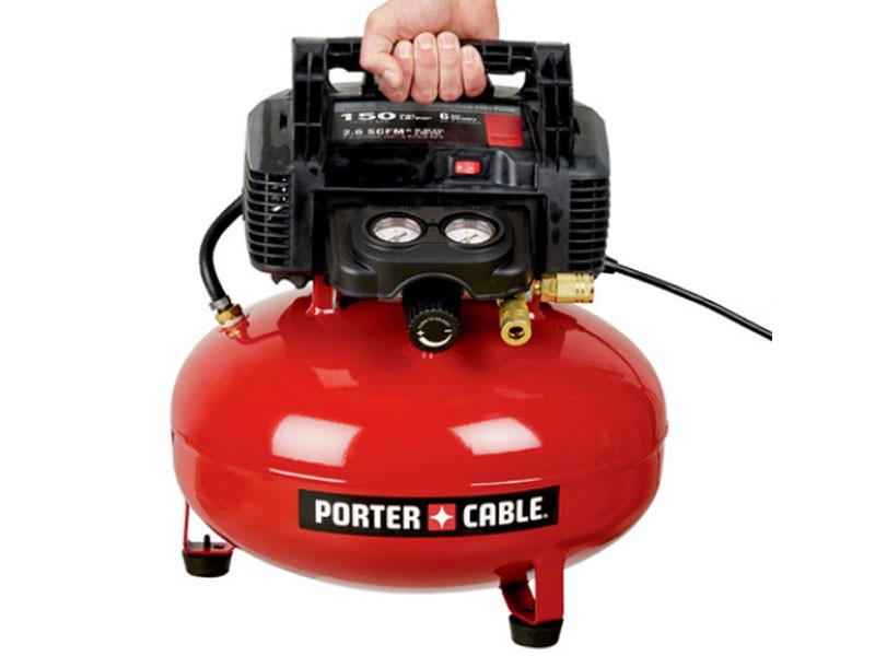 Porter-Cable C2002 0.8 HP 6 Gallon Oil-Free Pancake Air Compressor