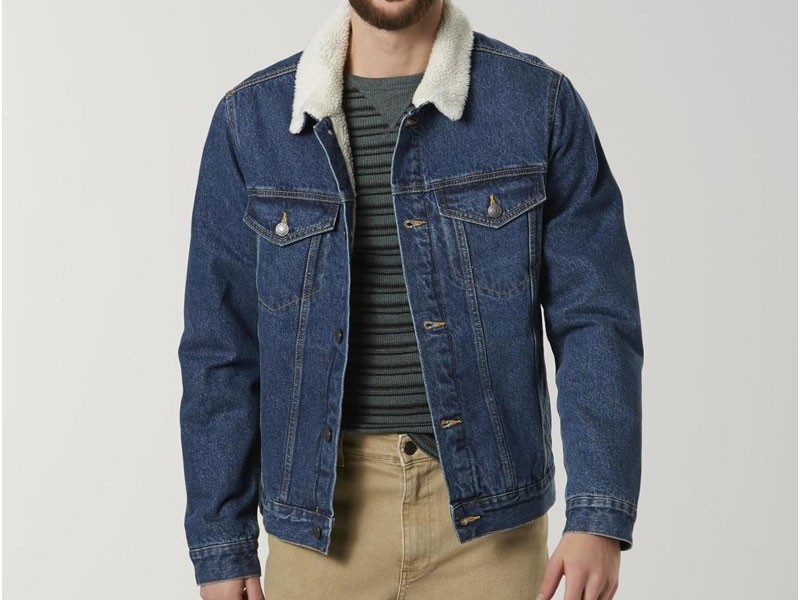 Route 66 Men's Sherpa Denim Jacket For Men