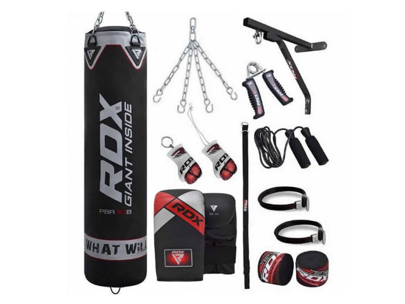RDX Heavy Boxing Punch Bag & Mitts Home Gym Kit