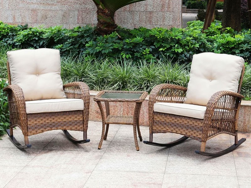 Scammon Bay 3-piece Wicker Rocker Conversation Set By Havenside Home