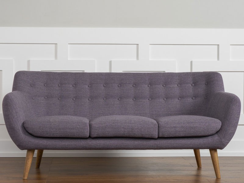 Rhodes Mid Century Modern Tufted Sofa Venga Purple
