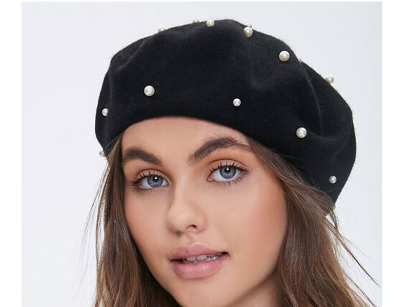 Faux Pearl Beret For Women