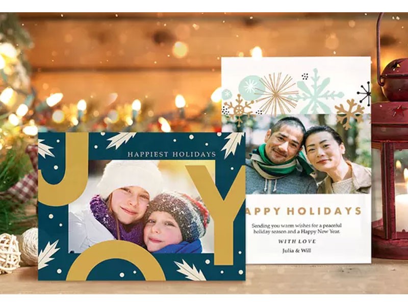 25 5''x7'' Double-Sided Flat Holiday Cards or Invitations