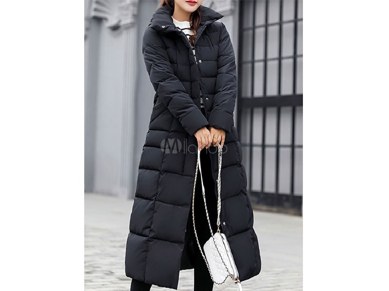 Women's Puffer Coat Removable Faux Fur Collar Hooded Coat