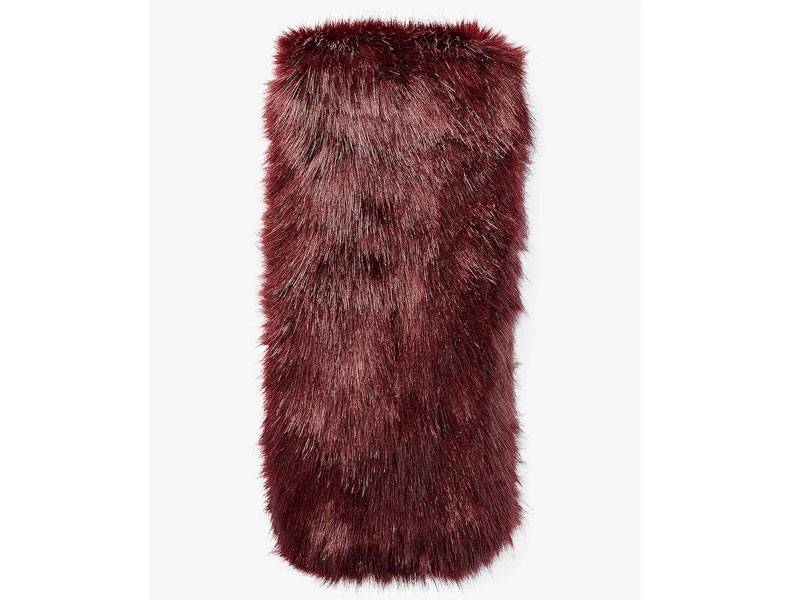 Faux Fur Pull-Through Oblong Scarf For Women