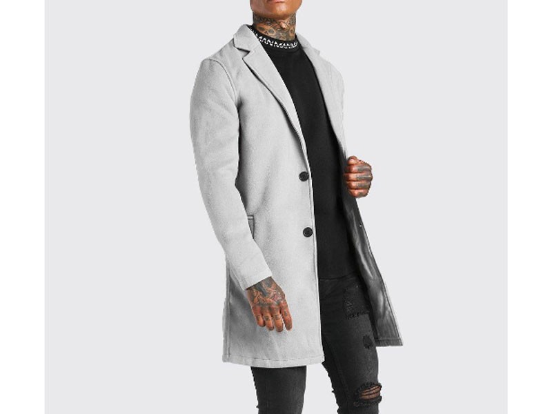 Summer Wool Look Overcoat For Men