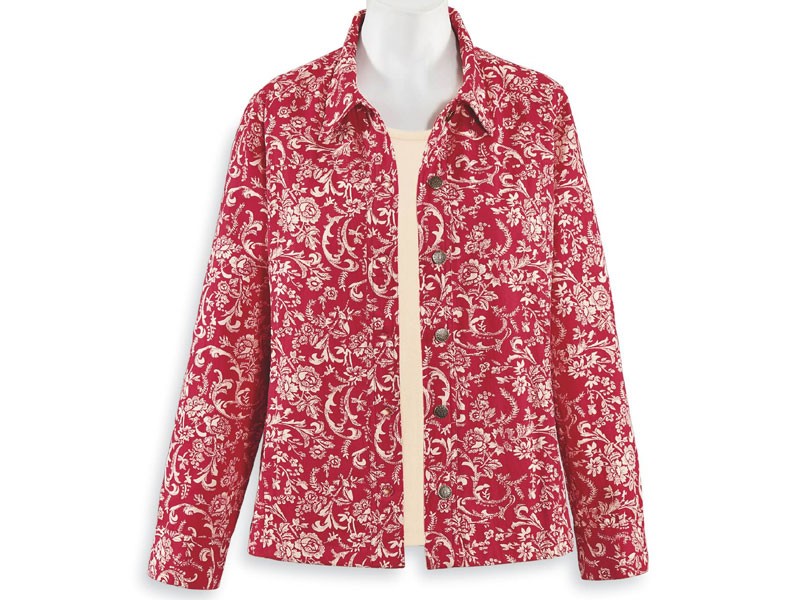 Women's Scroll Floral Twill Jacket