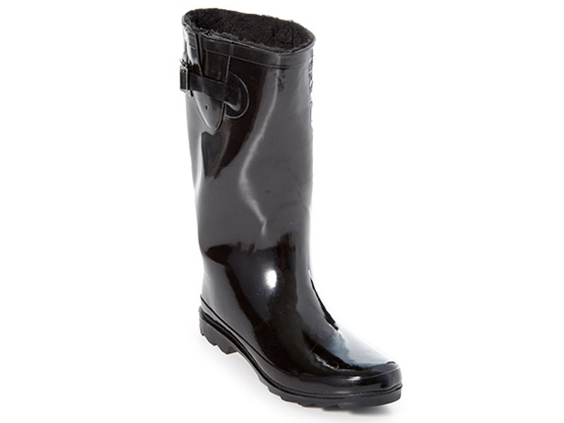 Womens's Gold Toe Fur Lined Rain Boots