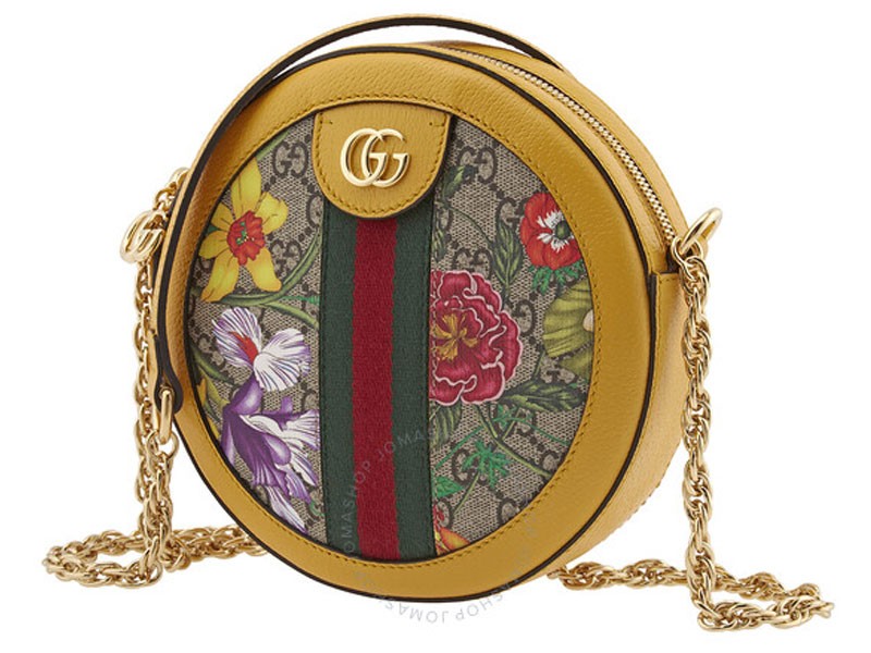 Gucci Ladies Ophidia GG Flora Round Shoulder Bag