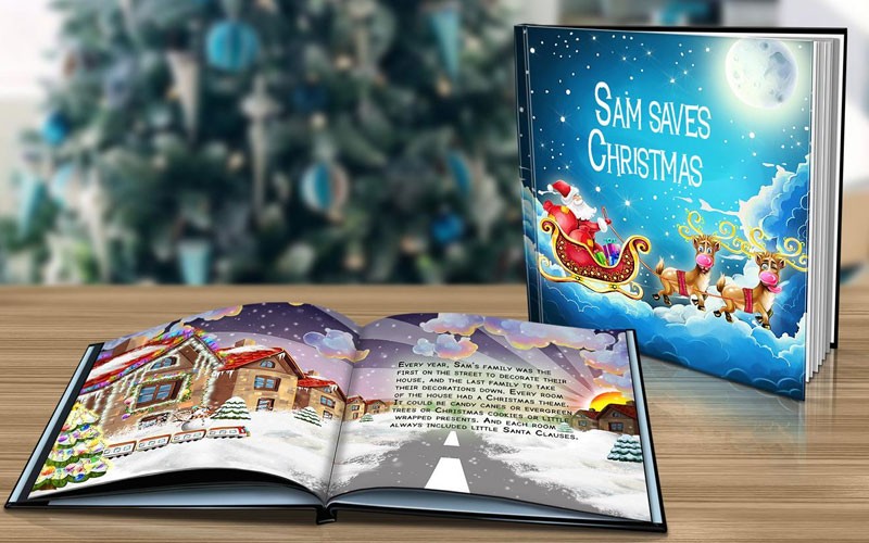 One Personalized Soft Cover Story Book: Saving Christmas