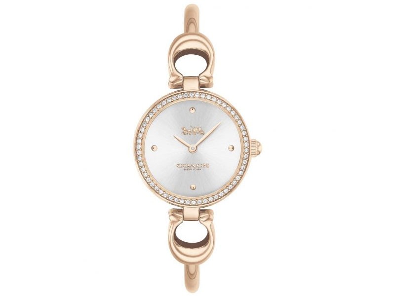 Ladies' Coach Park Rose Gold-Tone Stainless Steel Bangle Watch