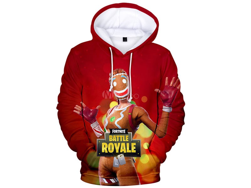 Fortnite Costumes Christmas Hoodie For Adults Red Christmas Hoodie